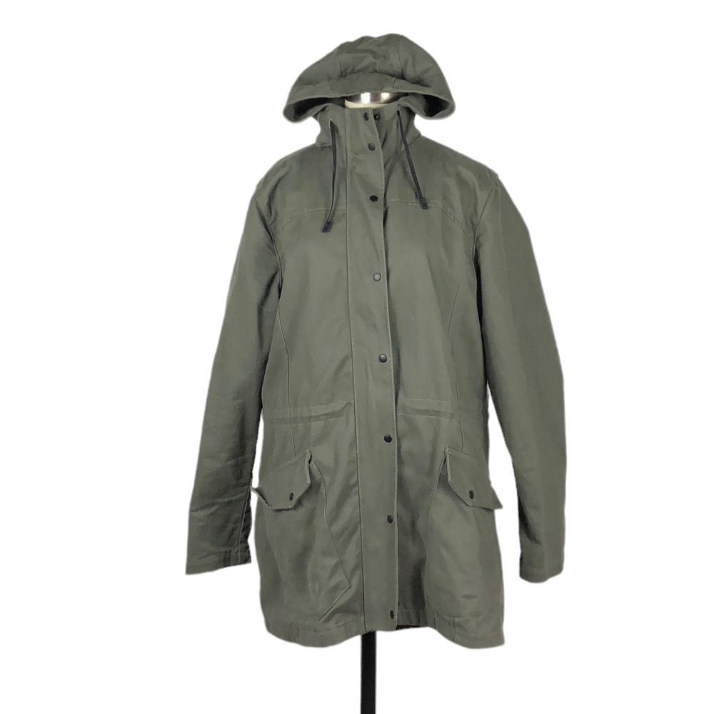 BETABRAND Morning Mess Chino Twill Green Utility Jacket with Hood Size XL